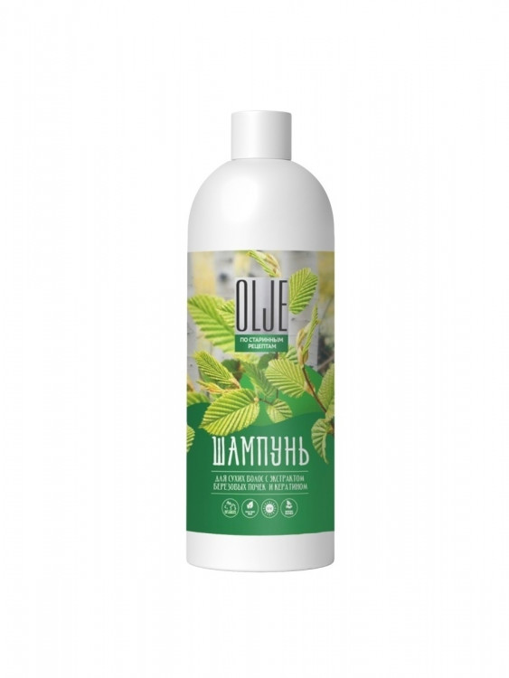 OLJE Натуральный шампунь для сухих волос с экстрактом березовых почек и кератином 1000 мл в Вологде